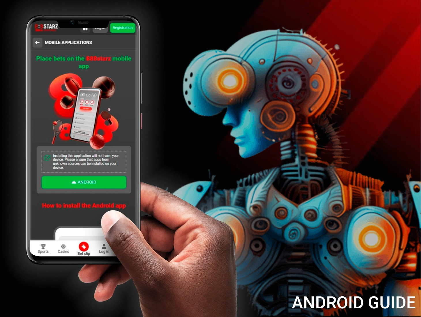 Explore our guide to installing the 888Starz Android app