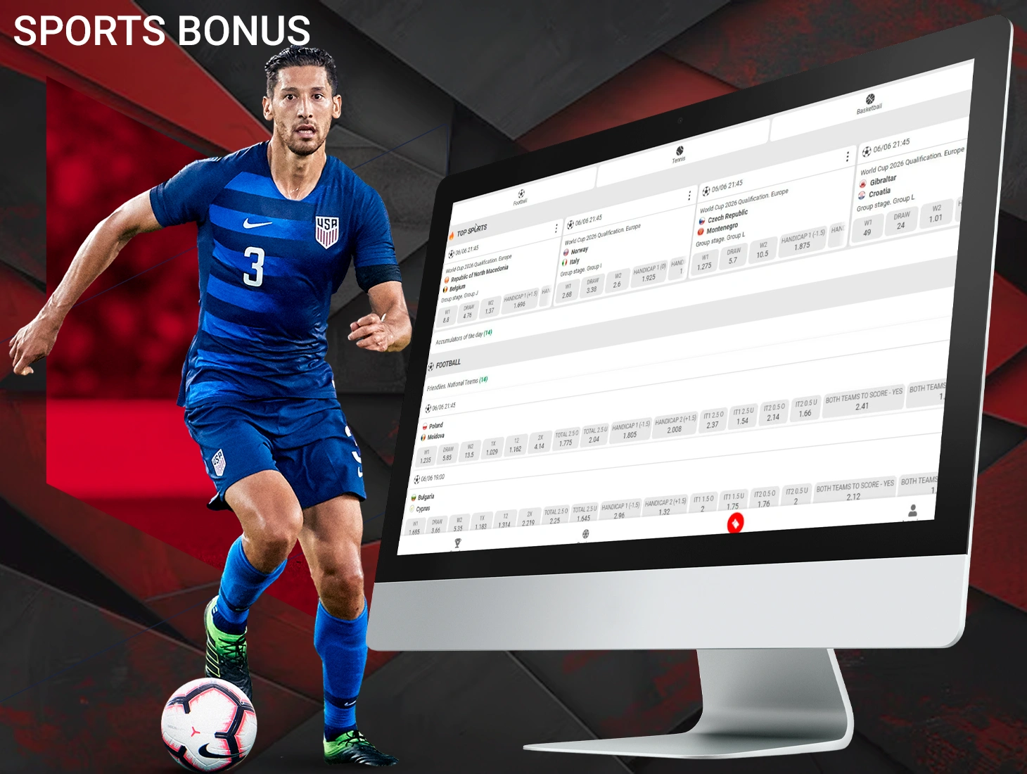 You can use individual bonus codes for sports betting