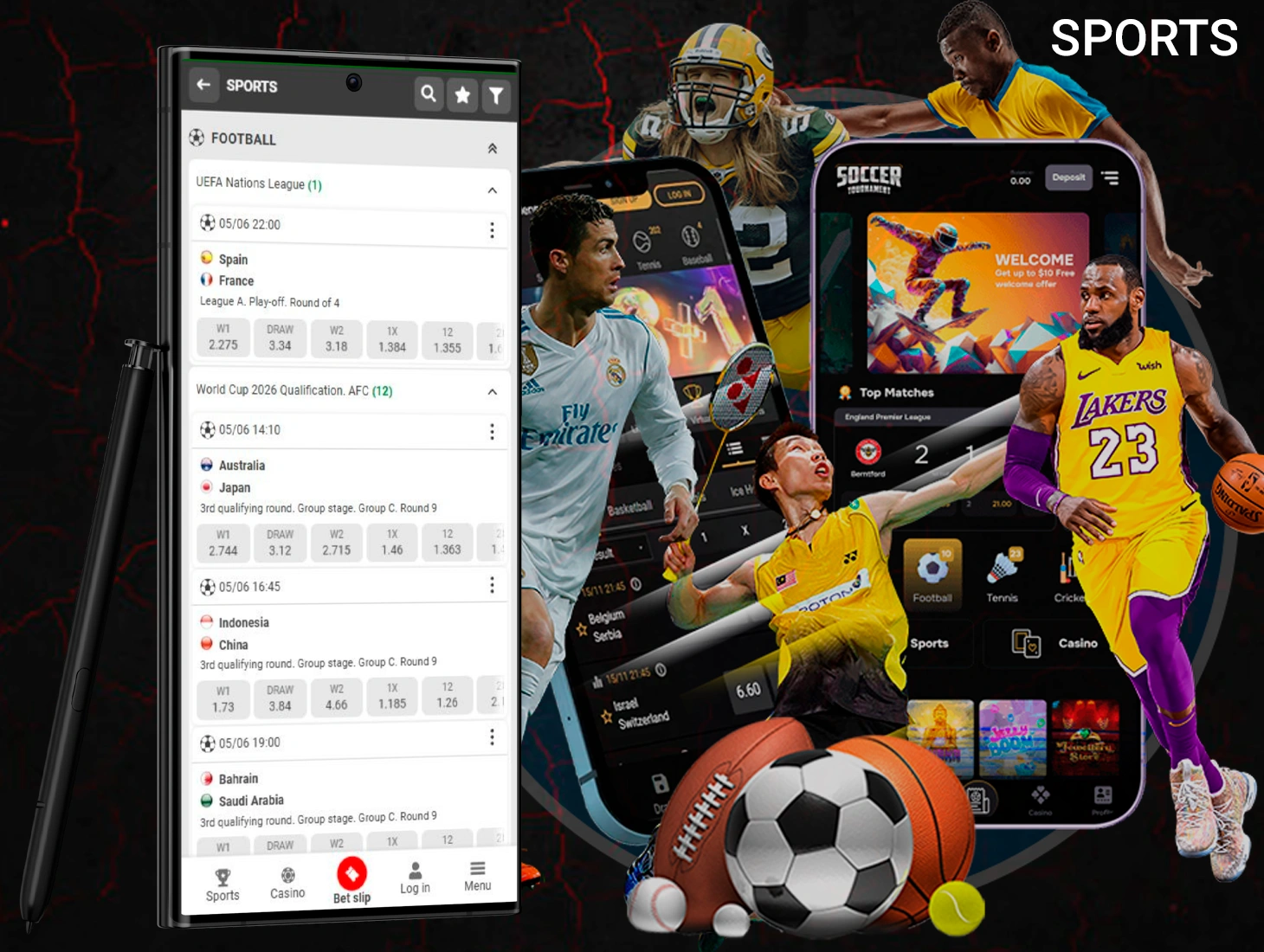 World events from the world of sports are available to all those who have installed the 888Starz app on their device